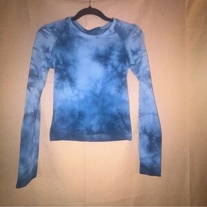 Lululemon Athletica Blue Fitted Long Sleeve Tee